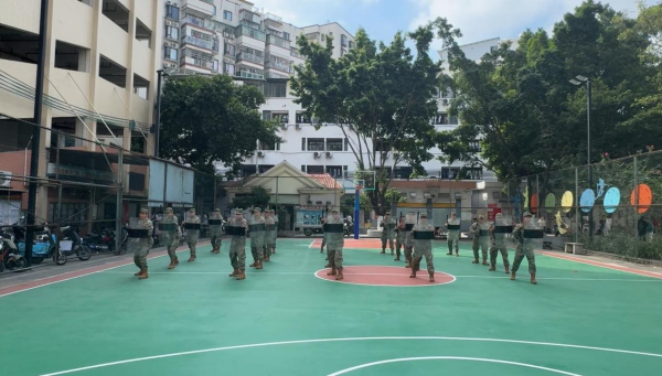 融期策略 以训赋能强本领！嘉禾街组织基干民兵开展警棍盾牌术专项训练